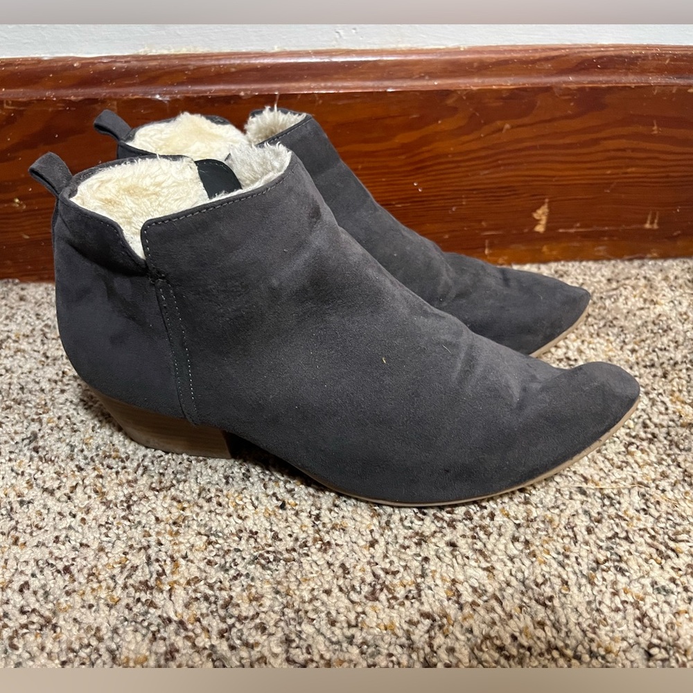 Old Navy Black Ankle Booties Slip-On Comfort